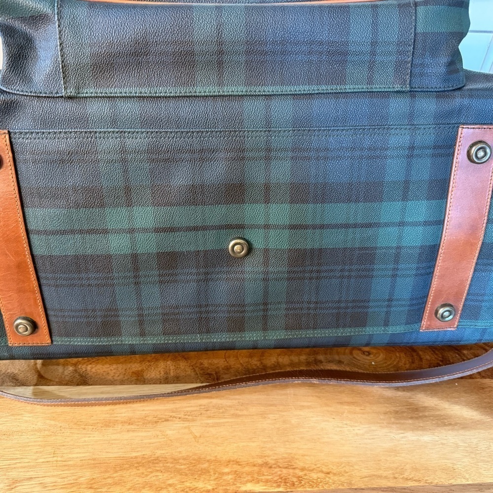Vintage Polo Ralph Lauren Blackwatch plaid tartan travel bag - Picture 6 of 9